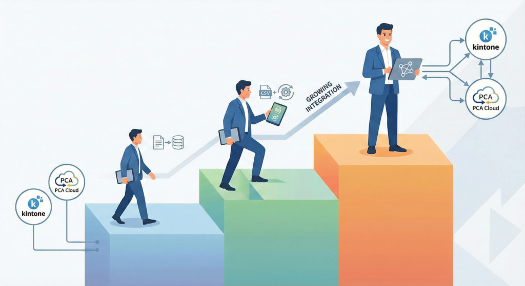 仕訳データをkintoneからPCAへ！3つの連携パターン