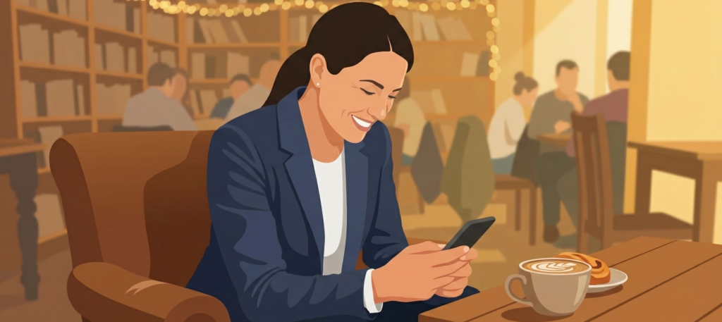 モバイルアプリからの申請シーン